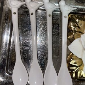 Set of 4 coffee spoons bird